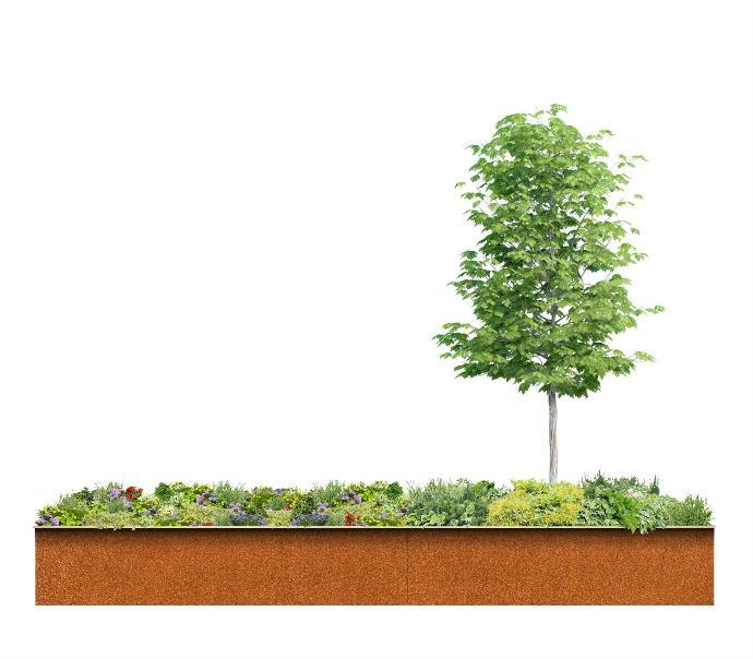 Simontrees Begrünungsmodul zur Dachbegrünung und Blumenwiese