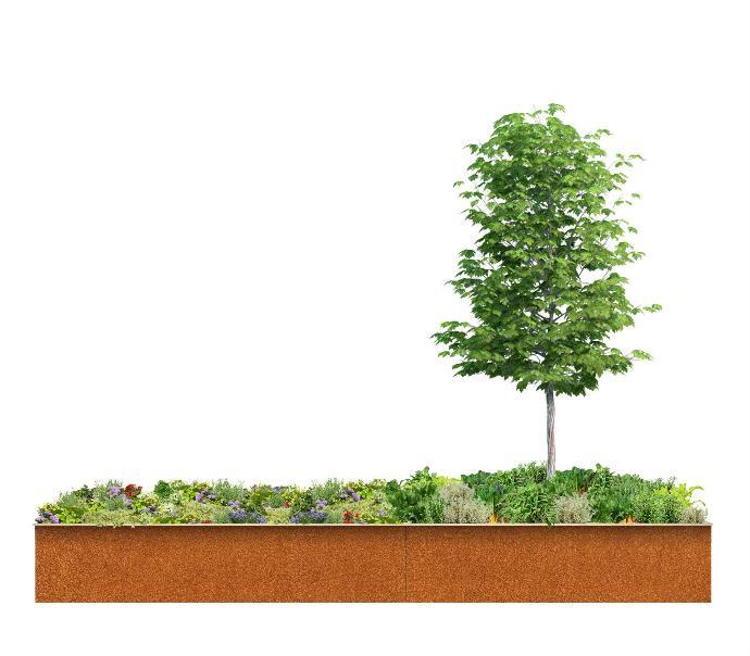 Simontrees Begrünungsmodul mit der Möglichkeit für Urban Gardening