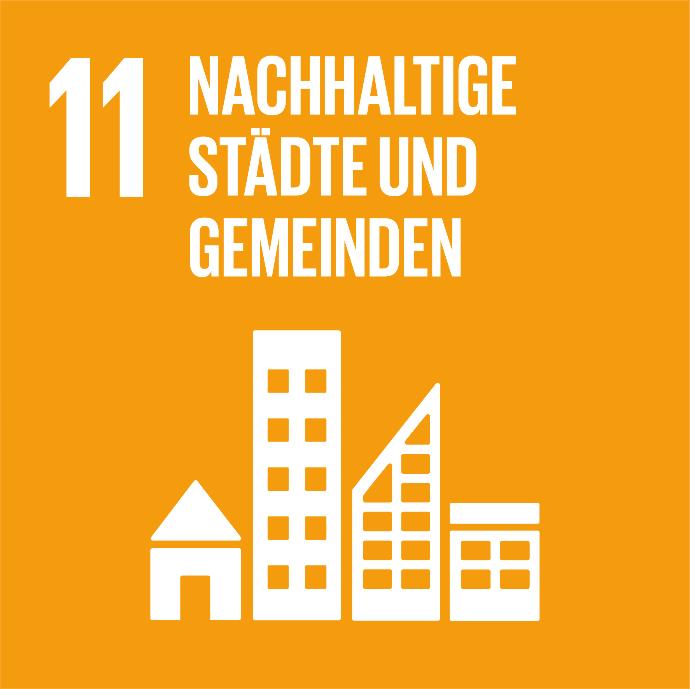 Grafik zum Ziel Nachhaltige Entwicklung: Nachhaltige Städte und Gemeinden