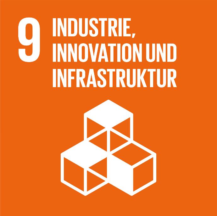 Grafik zum Ziel Nachhaltige Entwicklung: Industrie, Innovation und Infrastruktur