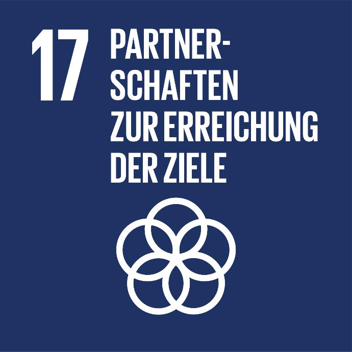 Grafik zum Ziel Nachhaltige Entwicklung: Partnerschaften zur Erreichung der Ziele